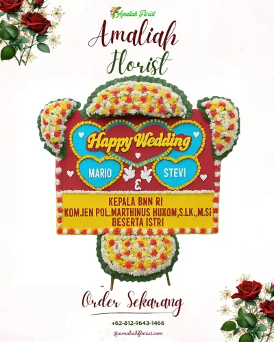 Karangan Papan Bunga Pernikahan di Bumi Beringin